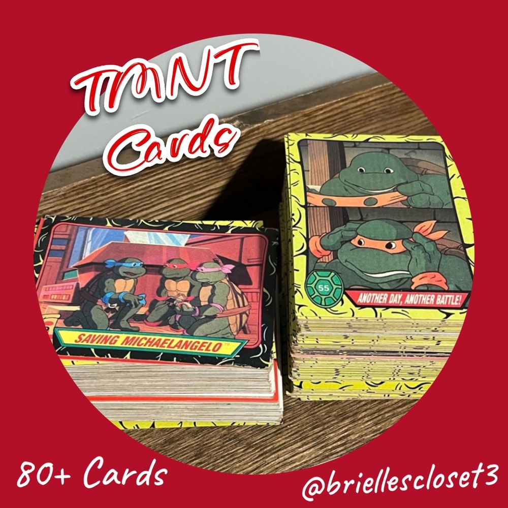 🌸 Teenage Mutant Ninja Turtles (TMNT) Trading Cards, Collection of 80+ Cards